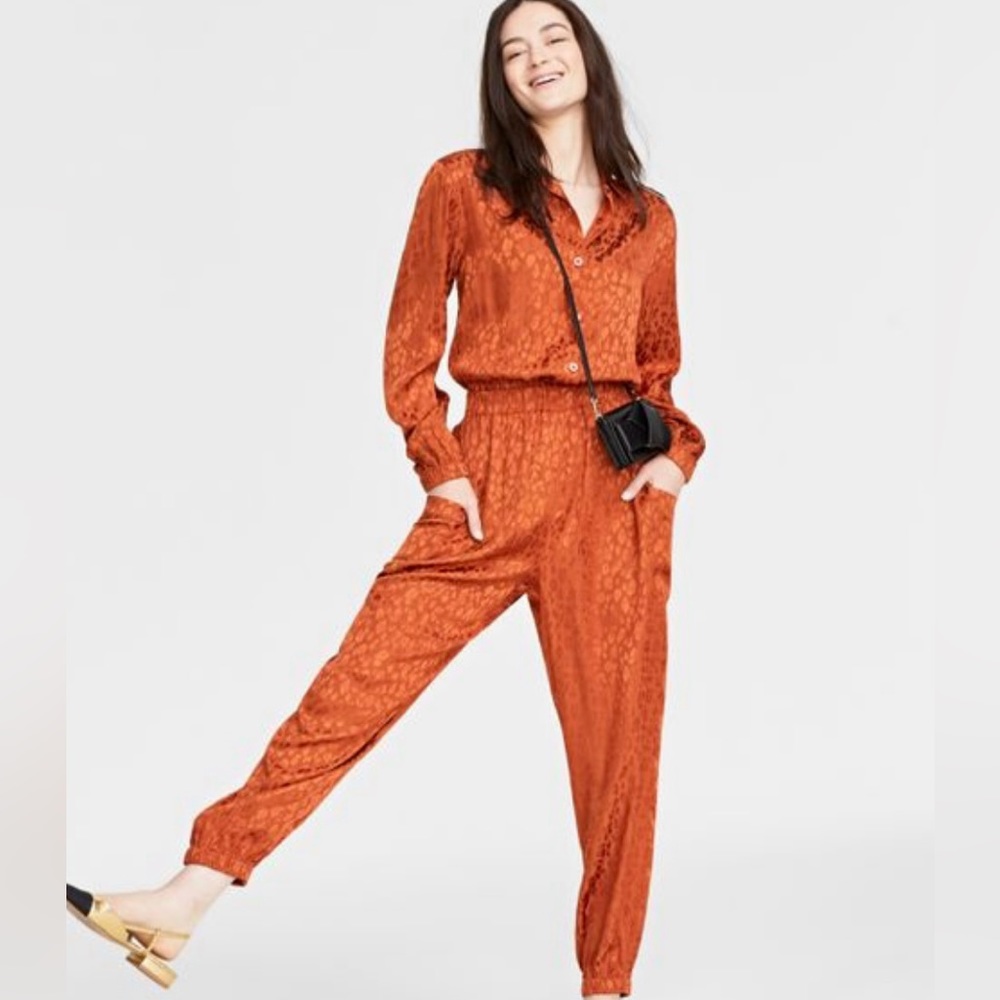 NWT Jumpsuit by ON 34th in Orange Print